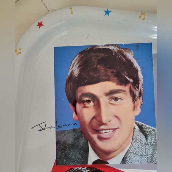 Vintage 1964 Beatles Worcester Ware Metal Tray - Original Label - - Picture 3 of 7